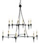 Currey & Company Danielli French Black Chandelier-0