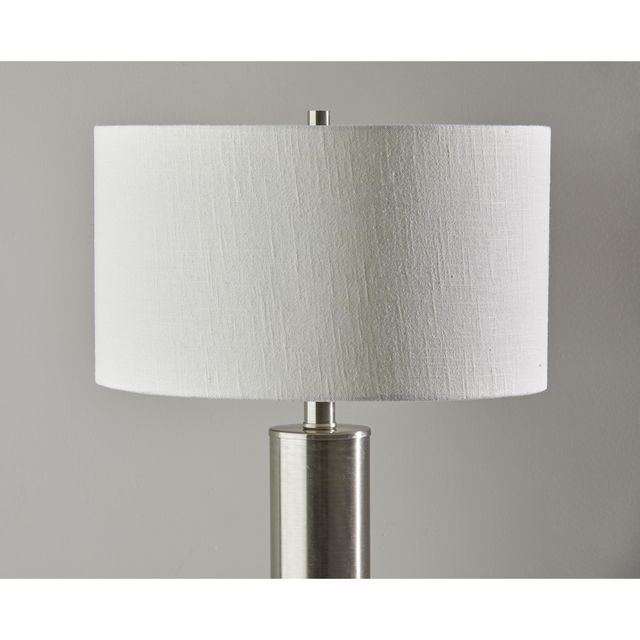 Adesso® Ezra Brushed Steel Floor Lamp-1