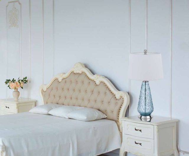 Cal® Lighting & Accessories Mayfield Aqua Blue/White Table Lamp-1