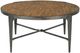 Hammary® Olmsted Rustic Oak Round Coffee Table with Black Base-2