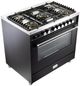 Verona® Ultima 36" Matte Black Pro Style Dual Fuel Range-3
