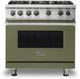 Viking® 5 Series 36" Cypress Green Pro Style Natural Gas Range-0