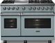 Viking® 5 Series 48" Novembery Sky Pro Style Dual Fuel (NG) Range with Polished Chrome Trim-2