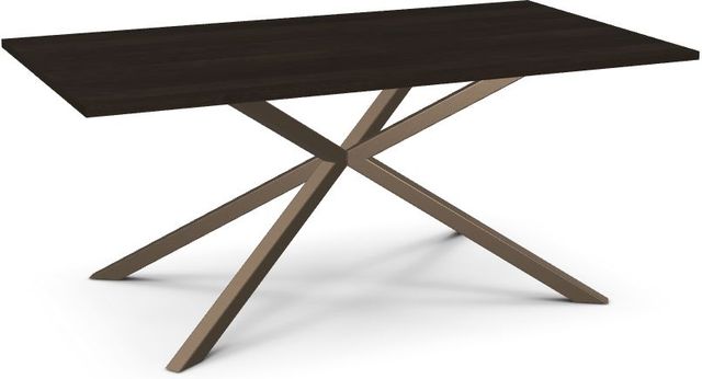 Amisco Customizable Asterisk Birch 71.5" Rectangular Table with Metal Stand-0