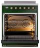 Ilve® Nostalgie II Noblesse 30'' Emerald Green Pro Style Induction Range with Burnished Trim-1