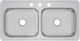 Elkay Celebrity® Brushed Satin 43" x 22" x 6-7/8" 3-Hole Equal Double Bowl Drop-In Sink-1