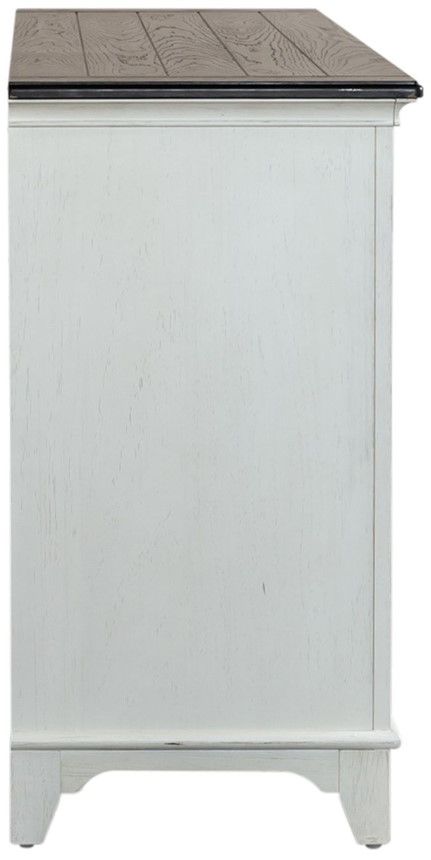 Liberty Furniture Allyson Park Charcoal/Wirebrushed White 58" Dresser-3