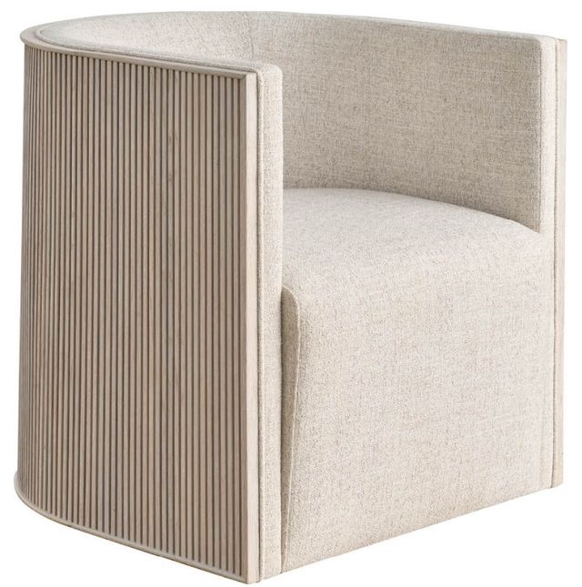 Universal Explore Home™ Avaline Monique Tanner Linen/White Oak Swivel Chair-0