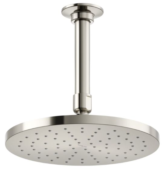 KOHLER® Contemporary Vibrant Polished Nickel 1.75 GPM Round 10" Single-Function Rainhead-0