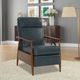 BarcaLounger® Hampton Roma Bluegray Leather Manual Recliner-2