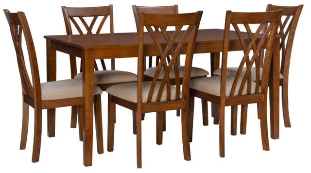 Powell® Starla 7-Piece Brown/Sand Dining Set-0
