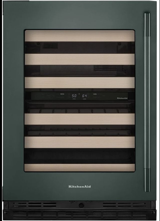 Kitchenaid® 24" Juniper Built-In Wine Cooler With Full-Extension Wood-Front Racks-0