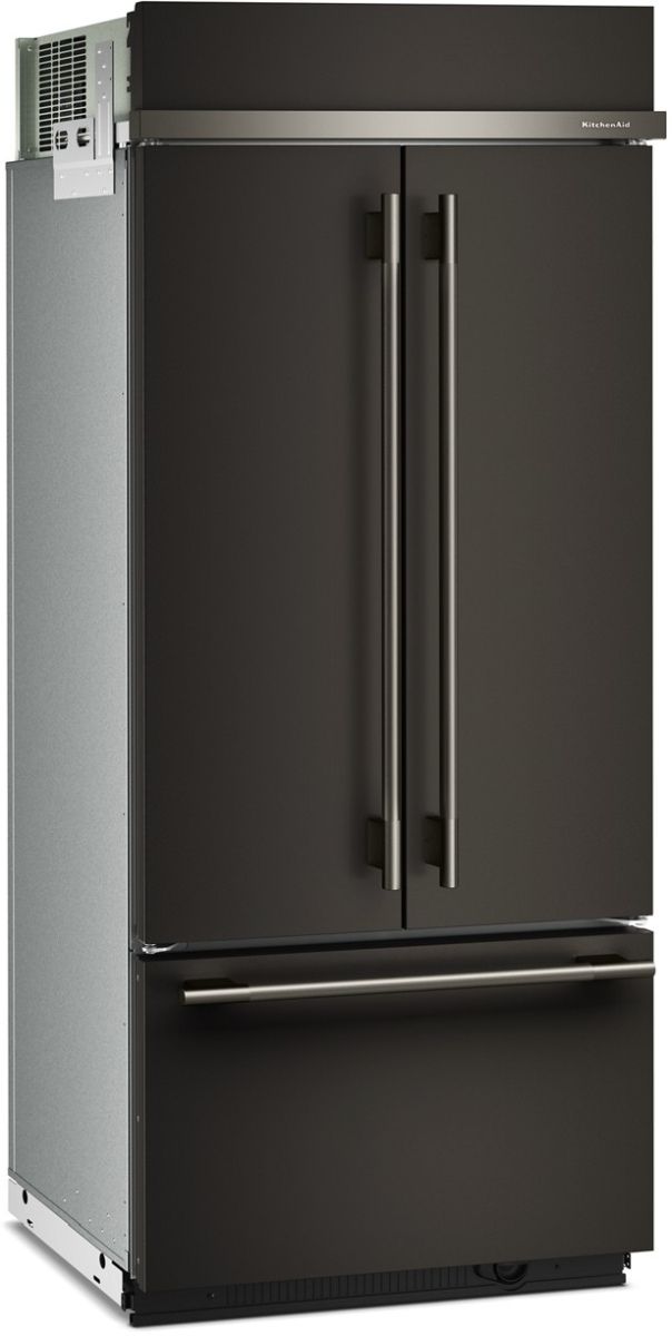 KitchenAid® 36" 20.8 Cu. Ft. Black Ore Built-In French Door Refrigerator -4