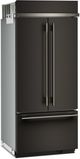 KitchenAid® 36" 20.8 Cu. Ft. Black Ore Built-In French Door Refrigerator -3