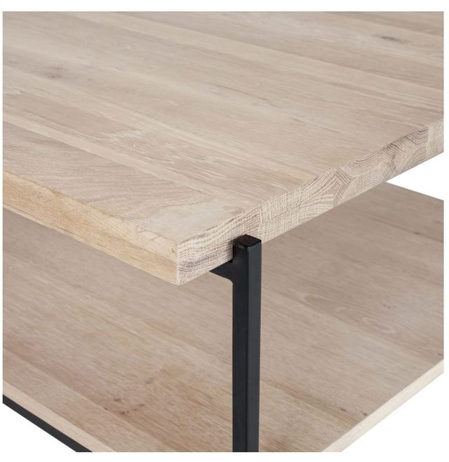 Moe's Home Collection Mila Natural Coffee Table with Black Metal Frame -2