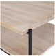 Moe's Home Collection Mila Natural Coffee Table with Black Metal Frame -2