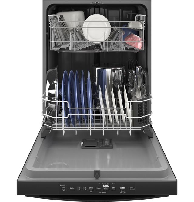 GE® 24" Black Top Control Built-In Dishwasher-3