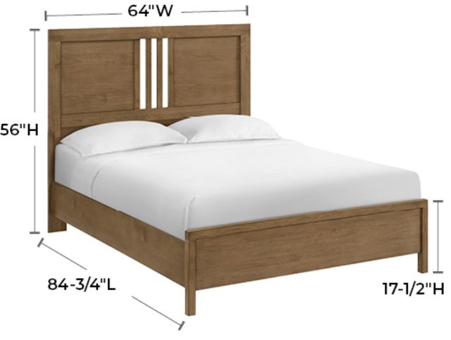 Whittier Wood® Furniture Bailey Nutmeg Queen Panel Bed-1
