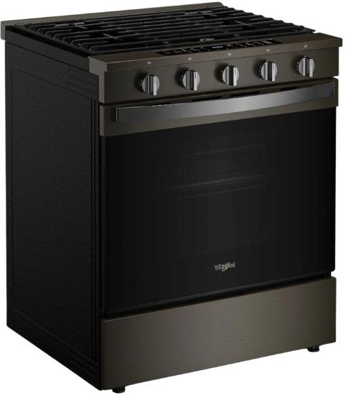 Whirlpool® 30" Black Stainless Steel Slide In Gas Range with Air Cooking Technology, Steam/Self Clean and High Speed Preheat-2