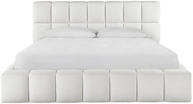 Universal Explore Home™ Modern Nomad Colina Canberra Ivory Queen Upholstered Panel Bed-1