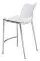 Zuo® Ace White and Silver Set of 2 Counter Chairs-3