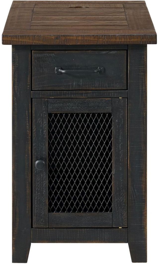 Martin Svensson Rustic Brown Side Table with Black Base-1