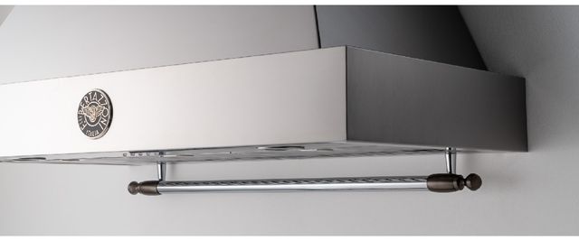 Bertazzoni Collezione Metalli Heritage Series Black Nickel Range and Hood Decor Set-2