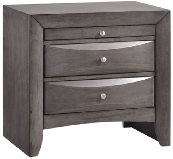 American Wholesale Furniture Emily Gray Nightstand-0