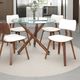 Inspire™ Zuni White/Walnut Side Chair, Faux Leather-1
