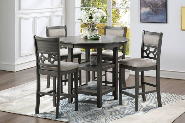 New Classic® Home Furnishings Mitchell 5-Piece Gray Counter Dining Set-1
