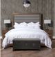 Michael Amini® Brooklyn Walk Burnt Umber/Gray Eastern King Upholstered Panel Bed-1
