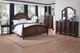 American Woodcrafters Rodanthe Cherry Brunette King Woven Panel Bed-3
