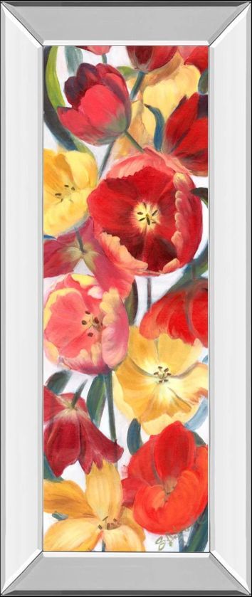 Classy Art Tulip Array Panel Il by Sandra Iafrate Mirror Framed Wall Art-0