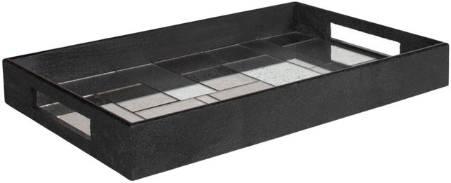 Uttermost® Modern Black Mosaic Tray-0