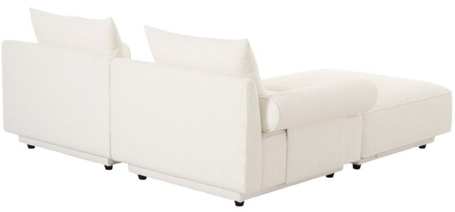 Moe's Home Collection Rosello Nook 3-Piece White L-Shaped Modular Sectional and Ottoman-3