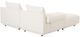 Moe's Home Collection Rosello Nook 3-Piece White L-Shaped Modular Sectional and Ottoman-3