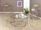 Furniture of America® Zola Glass Top End Table with Chrome Frame -2
