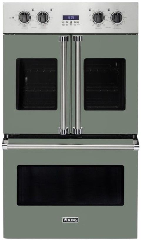 Viking® 7 Series 30" Eucalyptus Double Electric French-Door Wall Oven-0