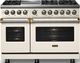 Viking® 5 Series 48" Pure White Pro Style Dual Fuel (NG) Range with Brushed Brass Trim-2
