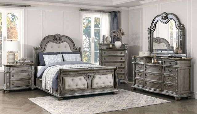 Homelegance® Bennington Gray Queen Sleigh Bed-1