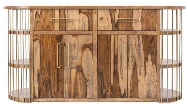International Furniture Direct Balam Stained Brown Kitchen Island-3