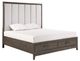 New Classic® Home Furnishings Landon 4-Piece Walnut California King Panel Storage Bedroom Set-2