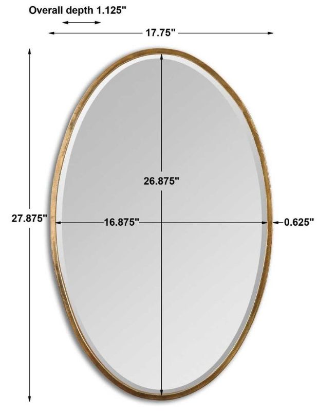 Uttermost® Herleva Gold Oval Mirror-3