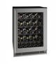 U-Line Global 230V 24" 5.7 Cu. Ft. Stainless Frame Wine Cooler-0