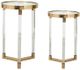 A & B Home Verrill 2-Piece Clear Acrylic  Accent Table with Gold Iron -0