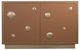 Hooker® Furniture Melange Lottie Dottie Brown Hall Chest with Gold Accents-2