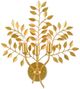 Currey & Company Aviva Stanoff Huckleberry Contemporary Gold Leaf Wall Sconce-0