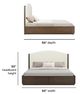 Flexsteel® Athens Chocolate Brown/Ivory King Upholstered Panel Storage Bed-2