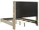 Coaster® Lucia Beige Eastern King Upholstered Wingback Panel Bed-2