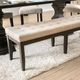Furniture of America® Nerissa Antique Black/Beige Bench-2